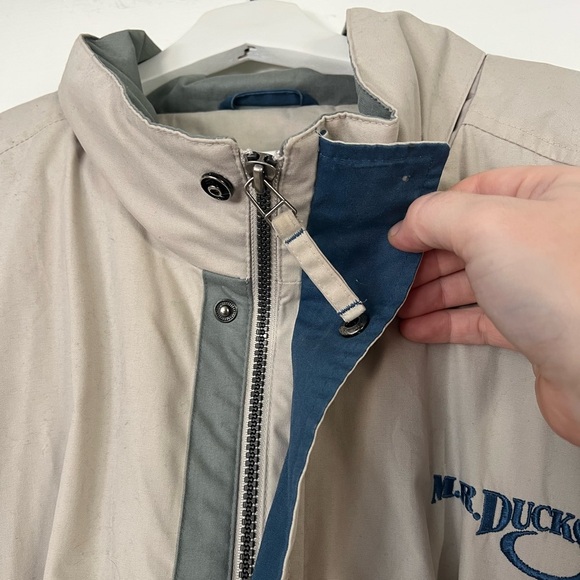 Aberdeen Collection Mr. Ducks Windbreaker Jacket XXL Beige Zip-Up Lightweight - Picture 8 of 11